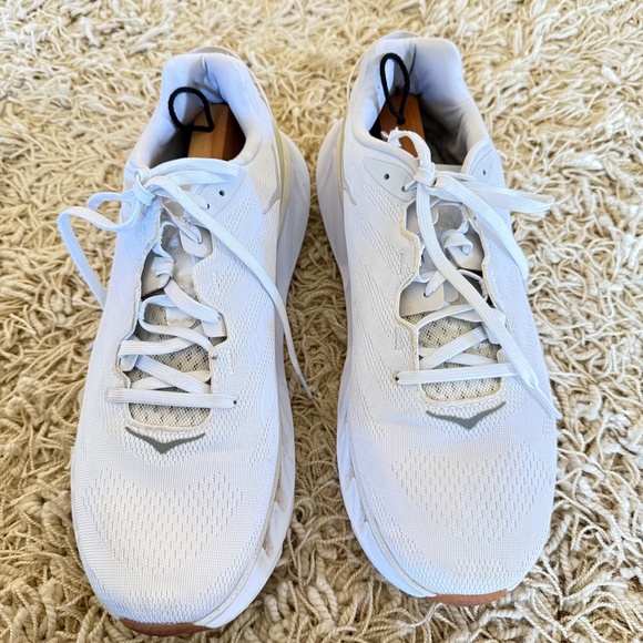Hoka Mens One One Elevon 2 Comfort Running Shoes White/Tan Size 14 main image 11